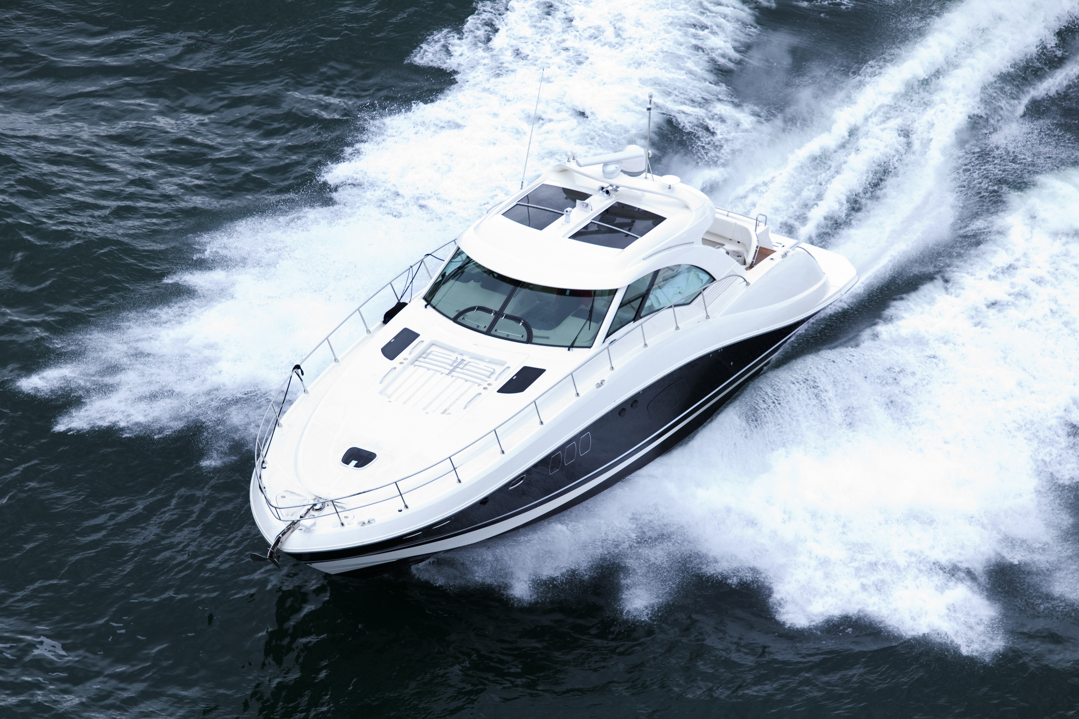 a new boat with high speed in the sea