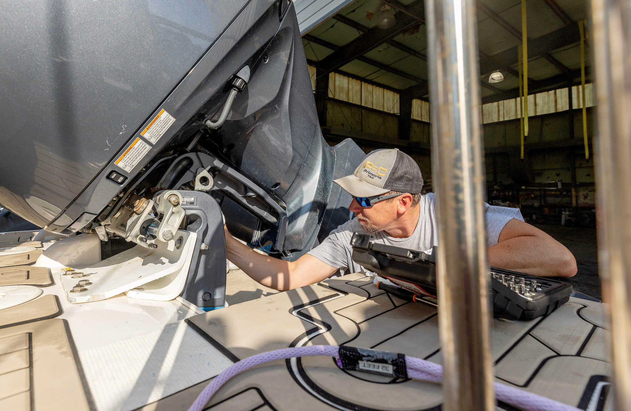 Boat winterization services at Norton Yachts in Deltaville, Virginia