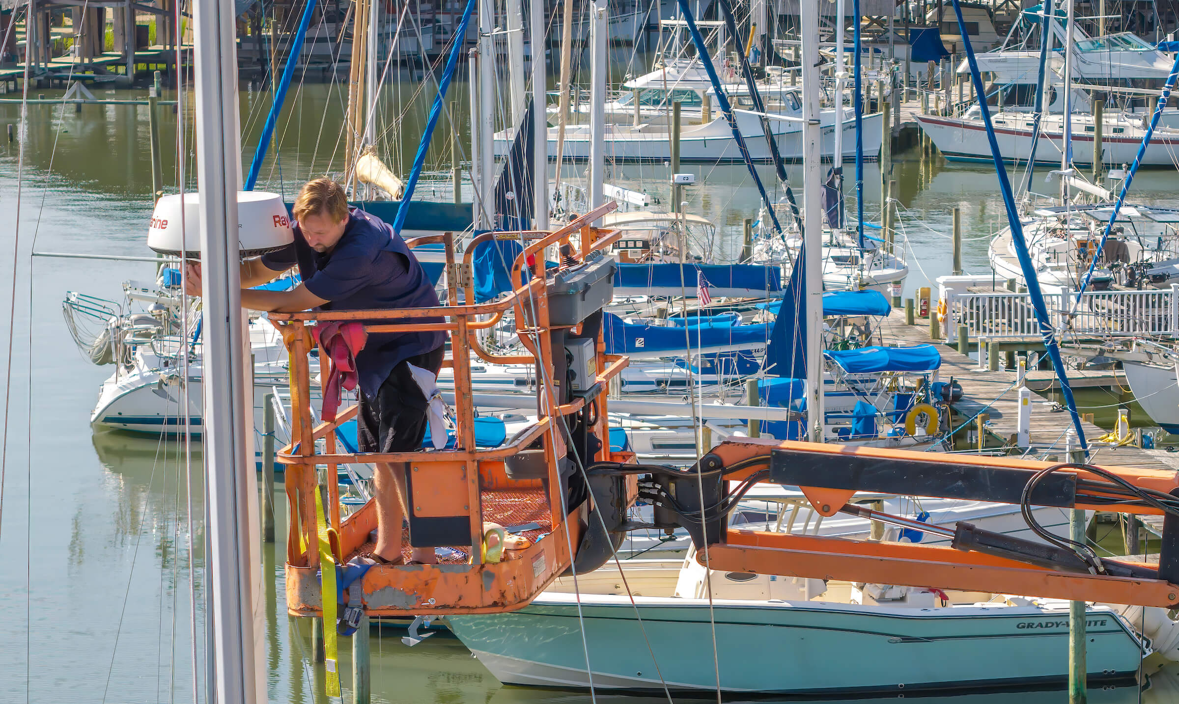 Marine electronics upgrades installed at Norton Yachts in Deltaville