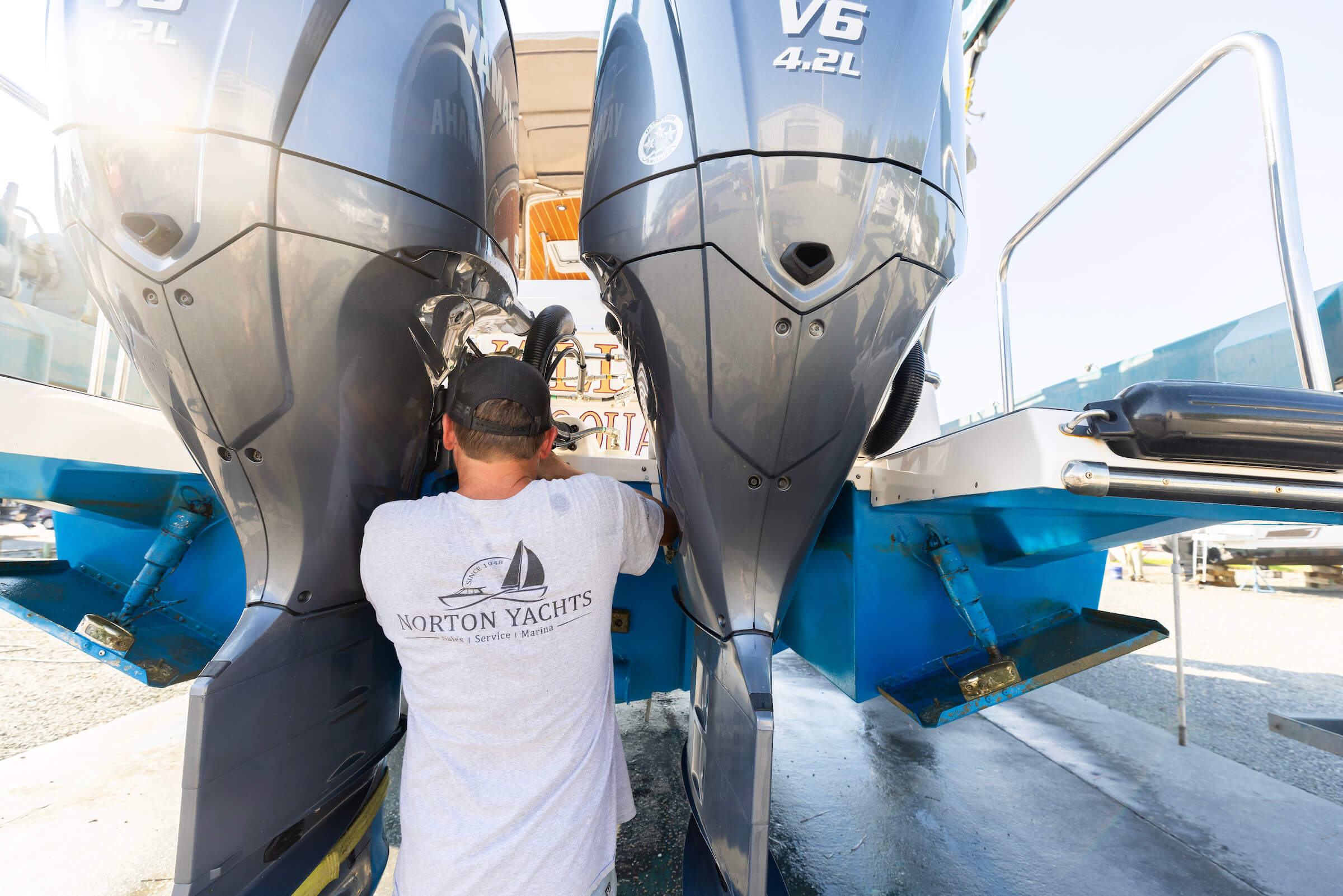 Boat maintenance service at Norton Yachts in Deltaville, VA