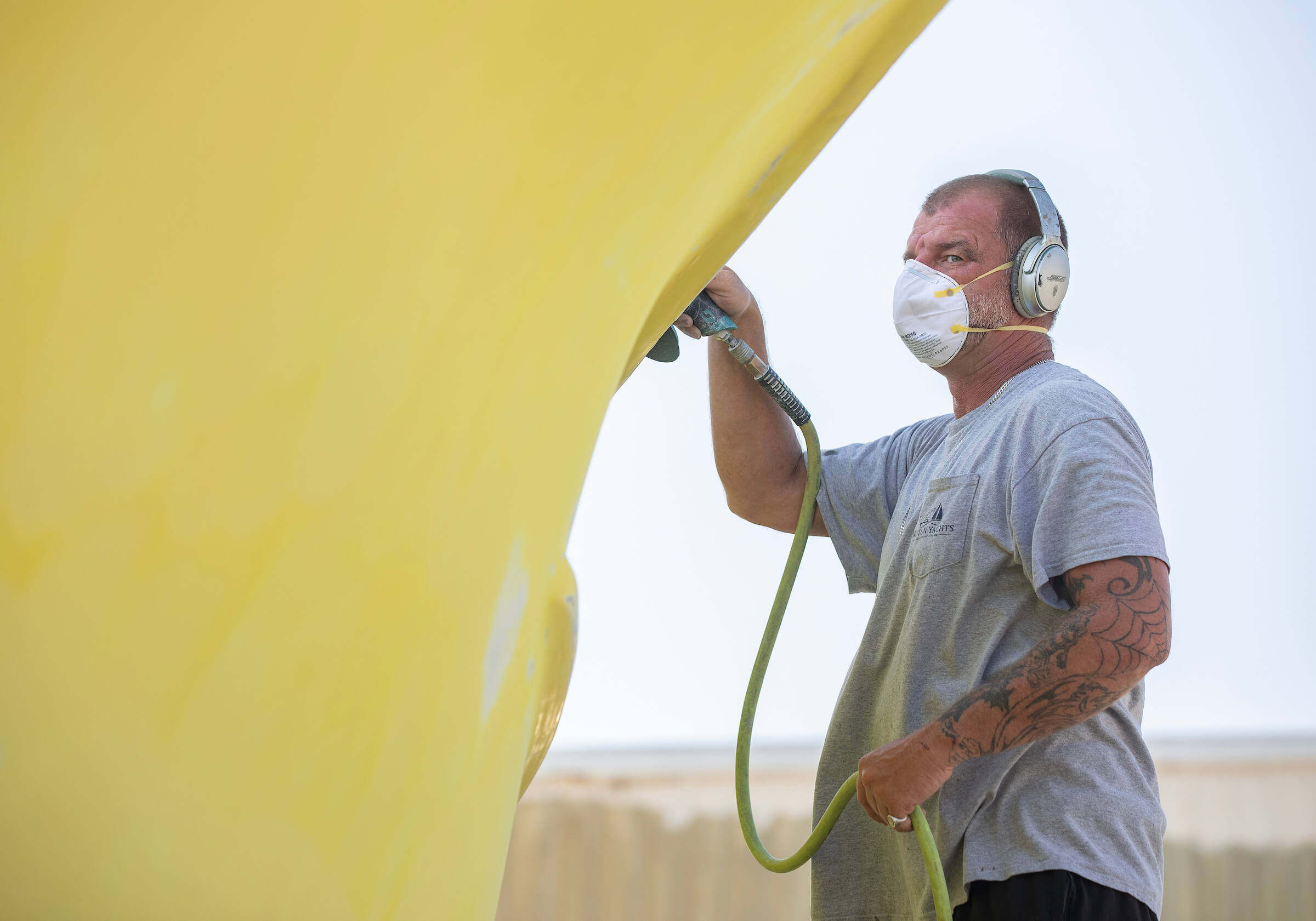 Boat bottom paint at Norton Yachts in Deltaville, Virginia