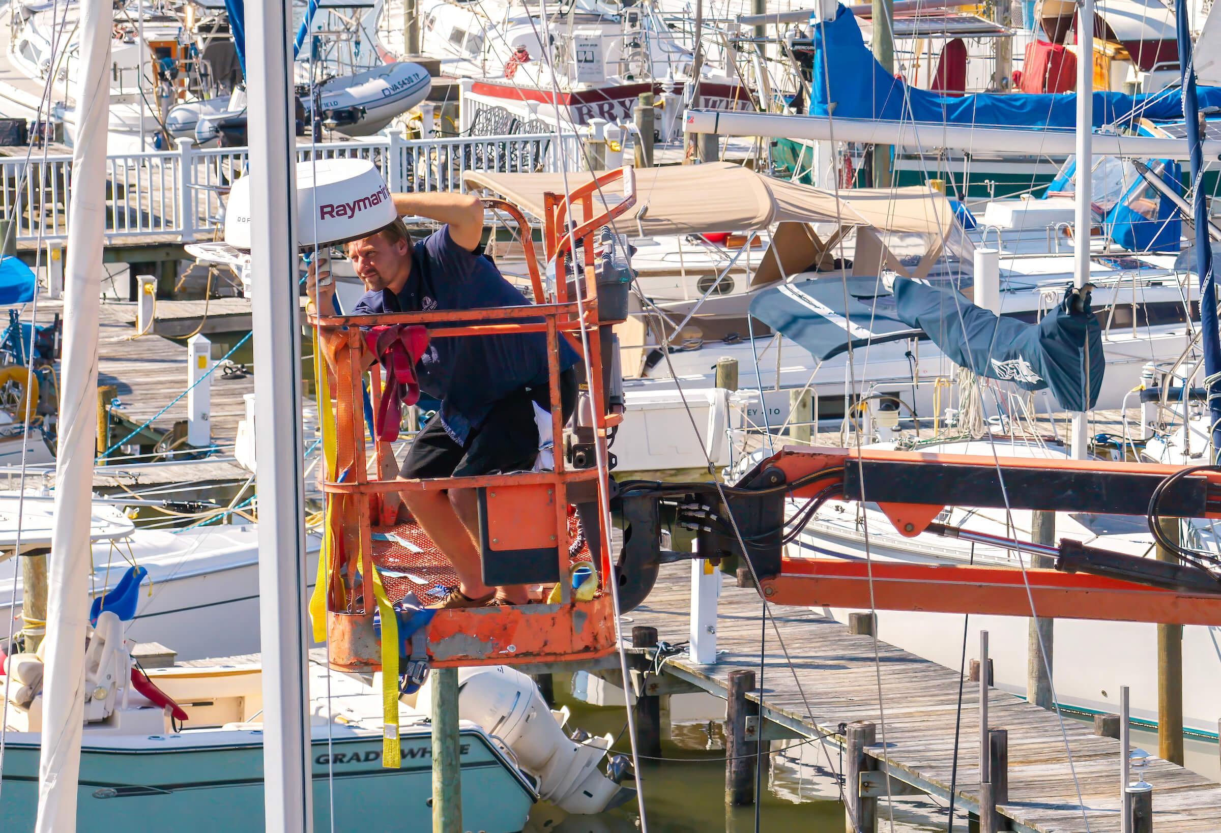 Boat maintenance service at Norton Yachts in Deltaville, VA