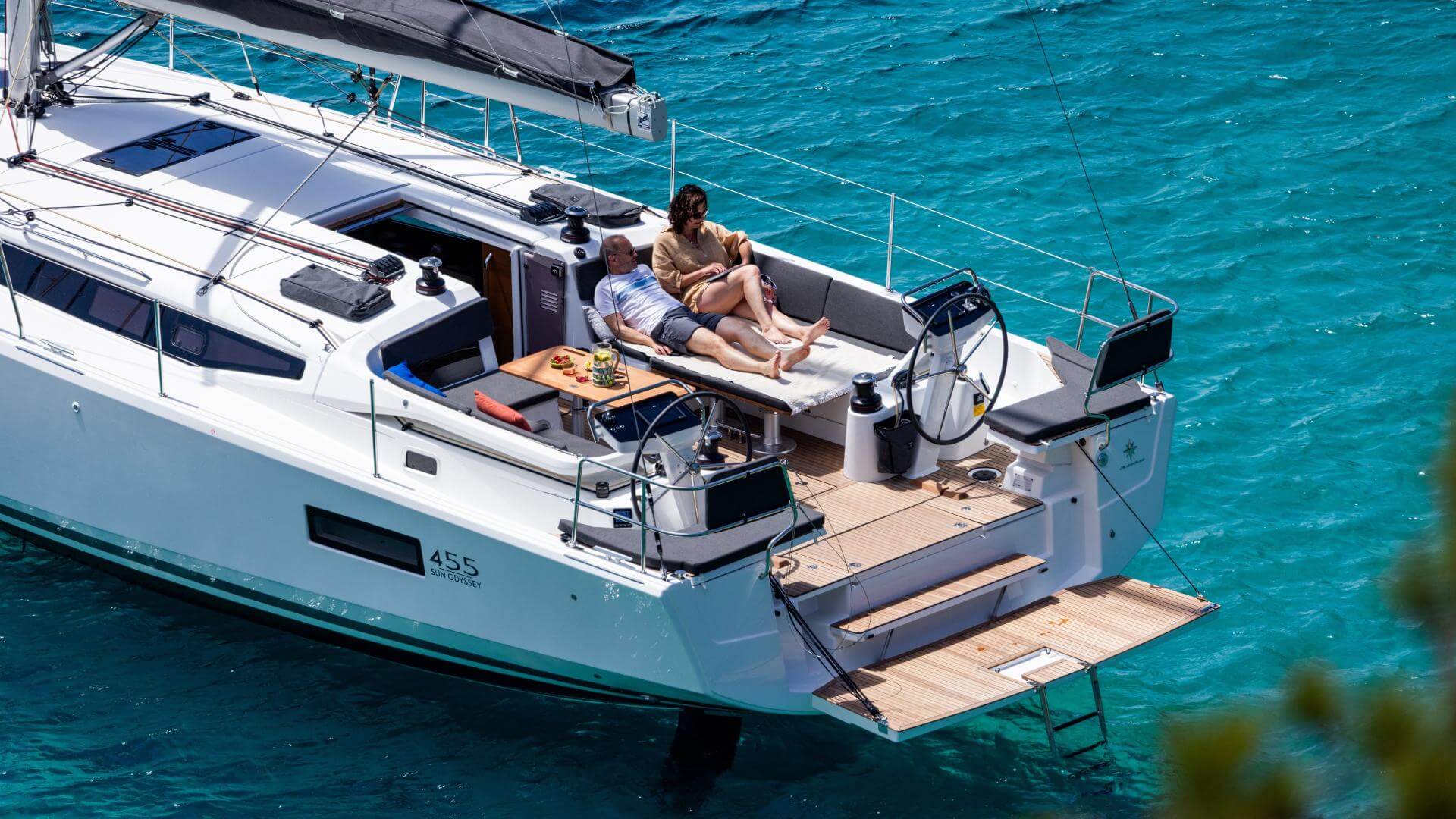 Sun Odyssey 455 alongside the dock